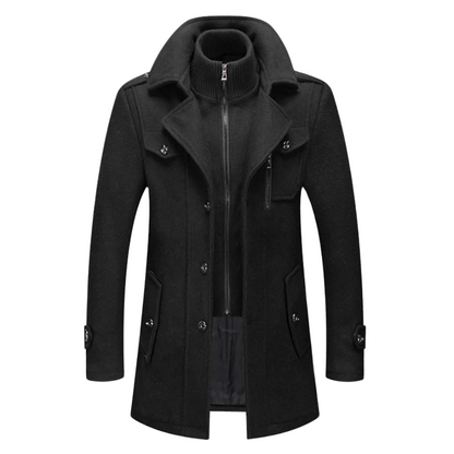 Herren Wollmantel Klassisch Warm