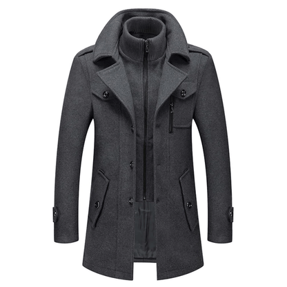 Herren Wollmantel Klassisch Warm