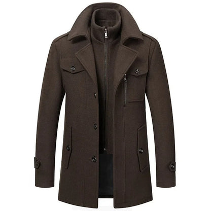 Herren Wollmantel Klassisch Warm
