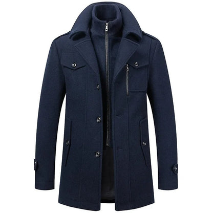 Herren Wollmantel Klassisch Warm