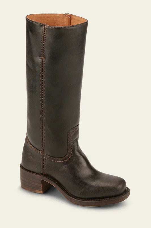 Damen Kniehohe Stiefel Elegantes Leder Schwarz - Eveloria