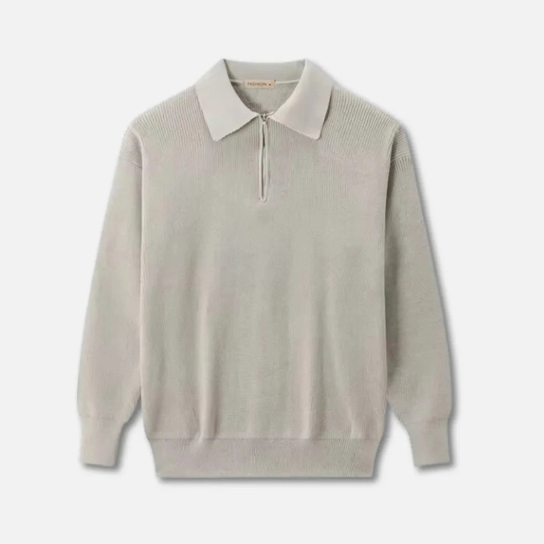 Eveloria Herren Strickpullover Rippenstruktur Normaler Schnitt
