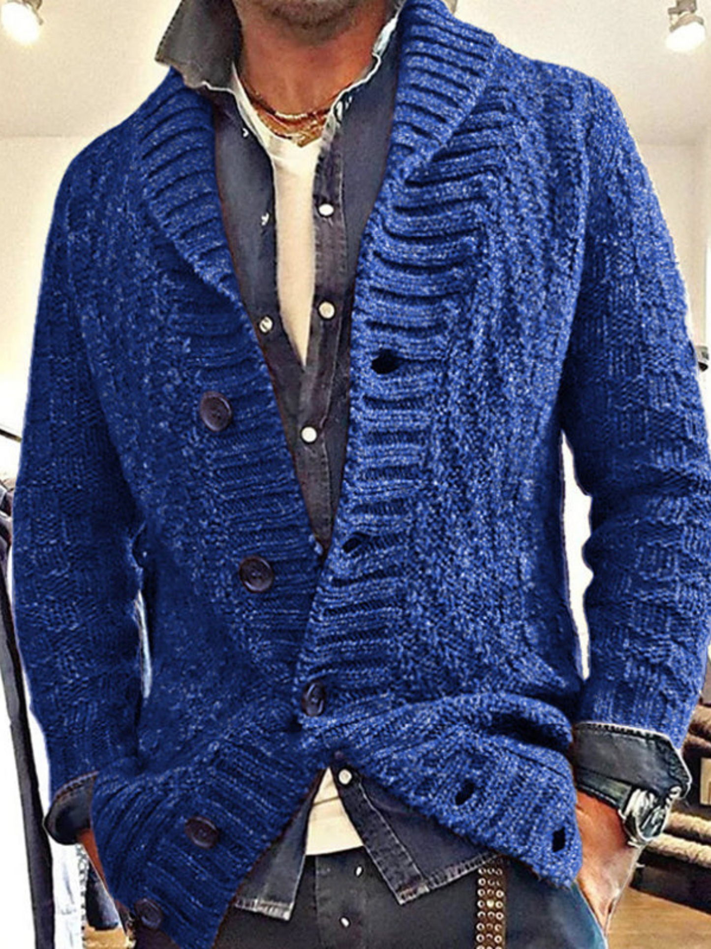 Eveloria Herren Strickcardigan Vintage Design