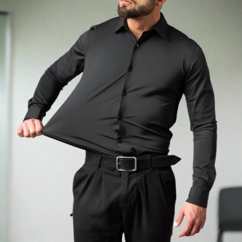 Herren Hemd Knitterfrei Bügelfrei Stretch - Eveloria