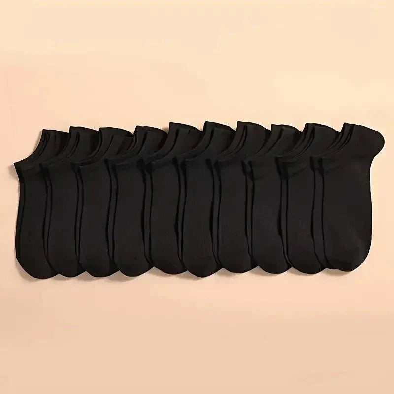 Knöchelsocken | Low Cut | Atmungsaktiv | Sockenset | Herrensocken-Schwarz-Einheitsgröße-Chaps Herrenmode
