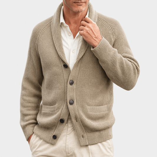 Herren Strickjacke Warm Gerippt Gestrickt - Eveloria