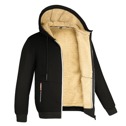Herren Hoodie Fleece Kapuzenjacke Reißverschluss