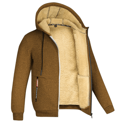 Herren Hoodie Fleece Kapuzenjacke Reißverschluss