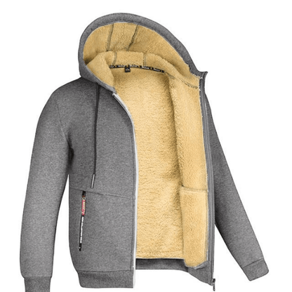 Herren Hoodie Fleece Kapuzenjacke Reißverschluss