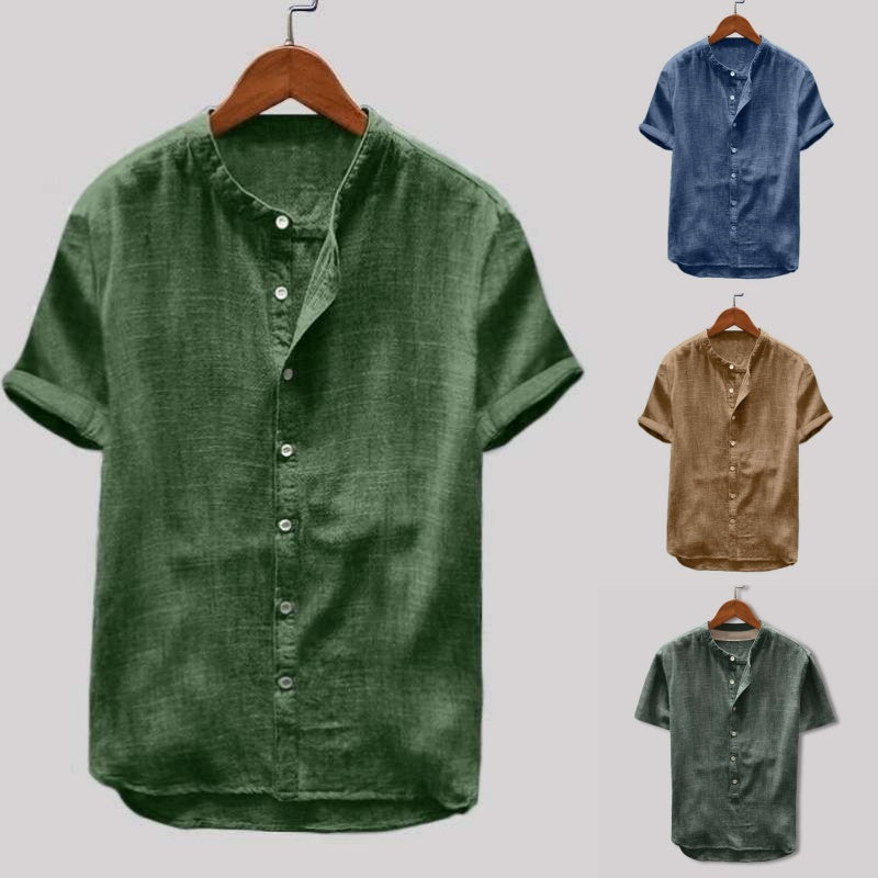 Männer Kurzarmhemd Leichtes Button-Up Sommerhemd - Eveloria