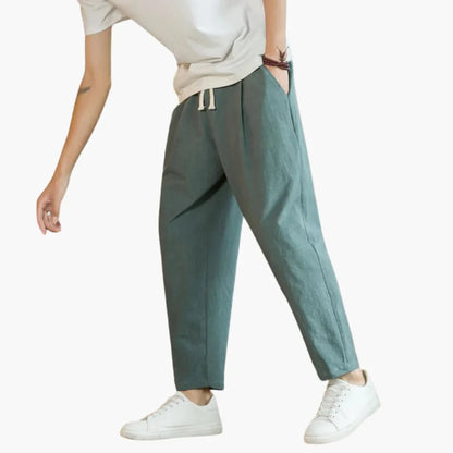 Herren Baggy-Hosen Leicht Locker Sitz Schwarz - Eveloria