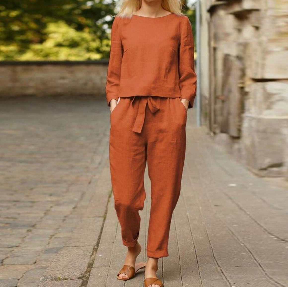 Damen Sommerkleid-Set Baumwolle