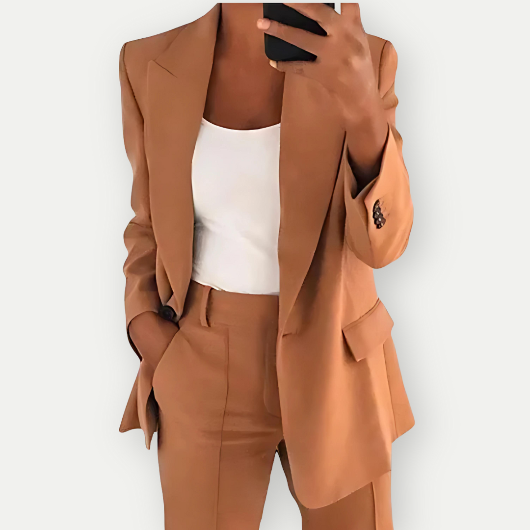Damen Bequeme Blazer Set Formal