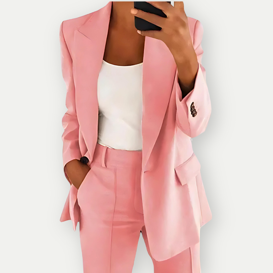 Damen Bequeme Blazer Set Formal