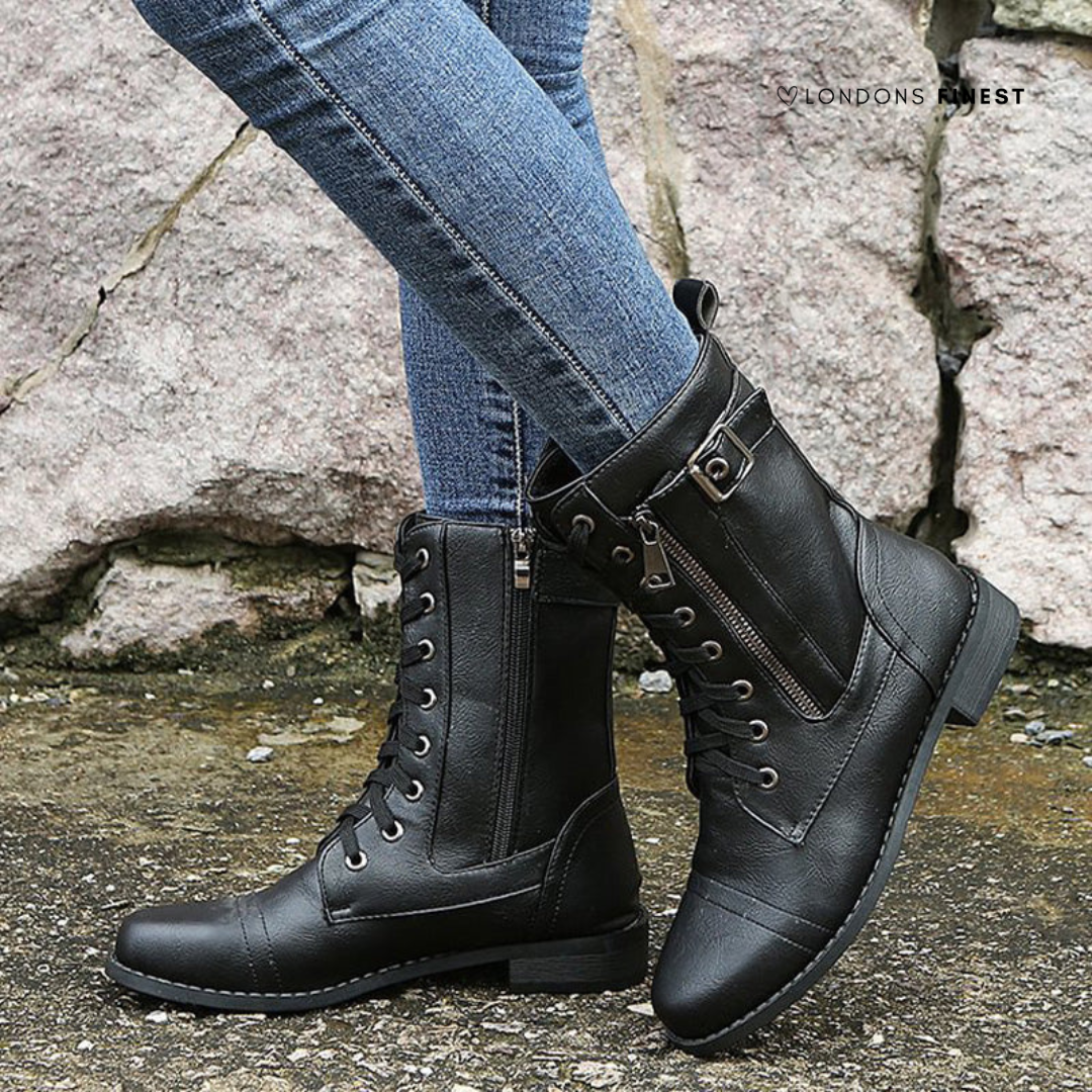 Damen Orthopädische Winterstiefel Schnürung - Eveloria