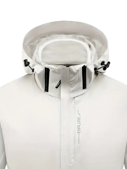Eveloria Damen Outdoorjacke Stilvoll Wasserdicht Schwarz - Eveloria
