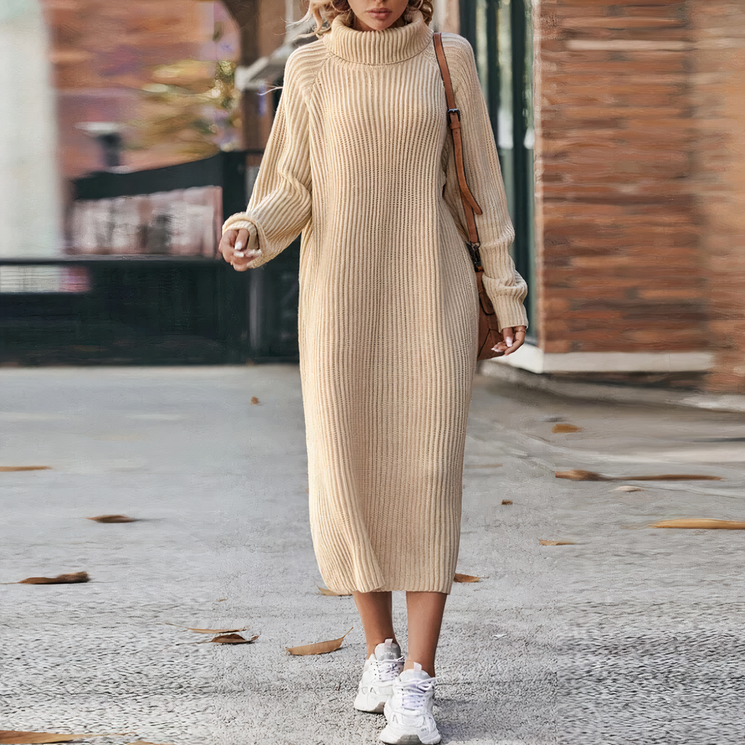 Eveloria Damen Langärmeliges Strickkleid - Eveloria