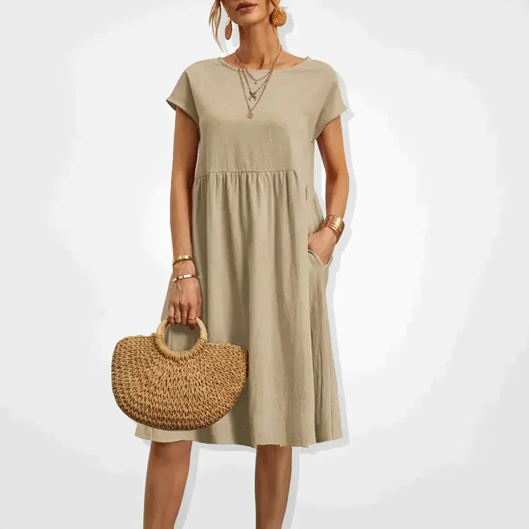 Eveloria Damen Sommerkleid Fließend Elegant