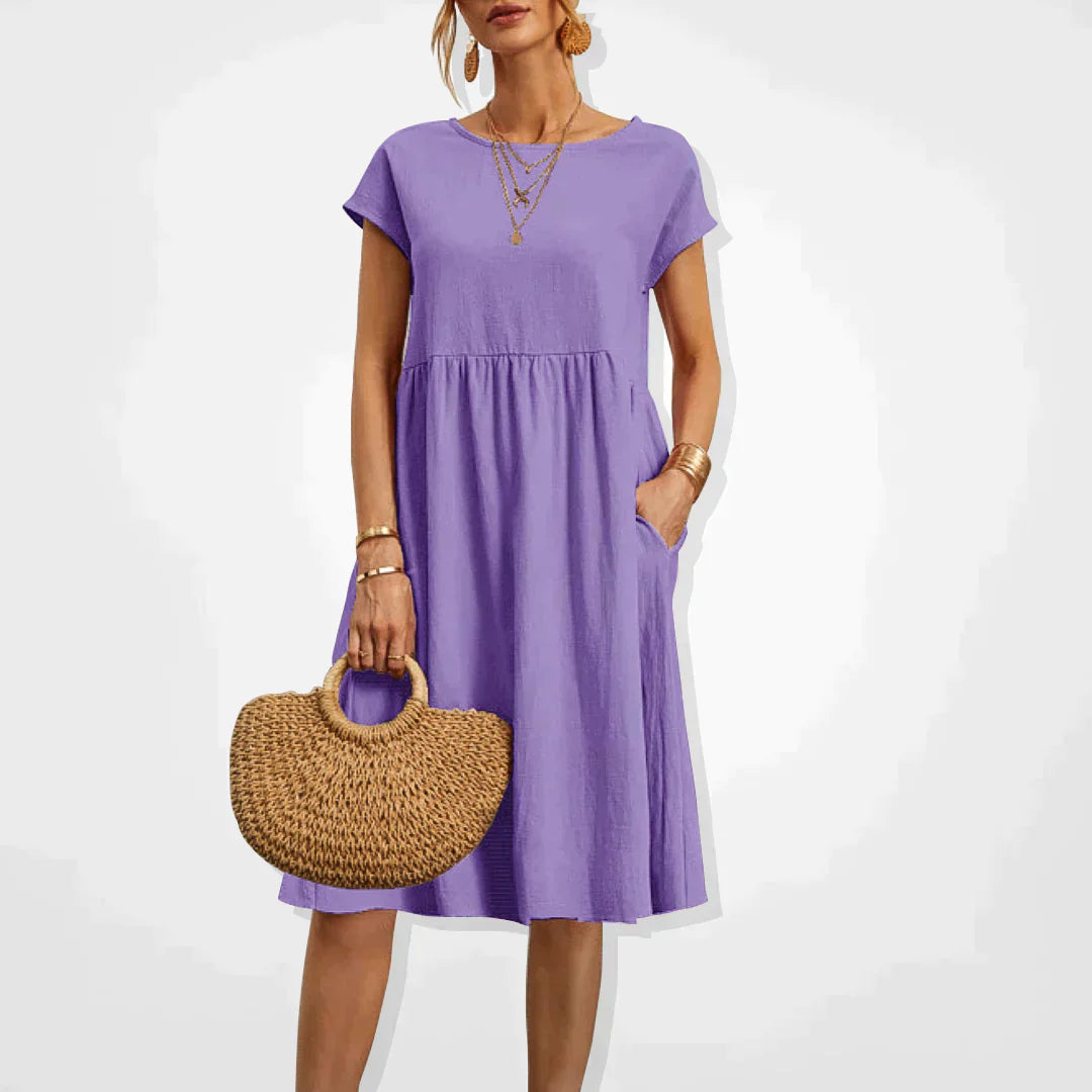 Eveloria Damen Sommerkleid Fließend Elegant