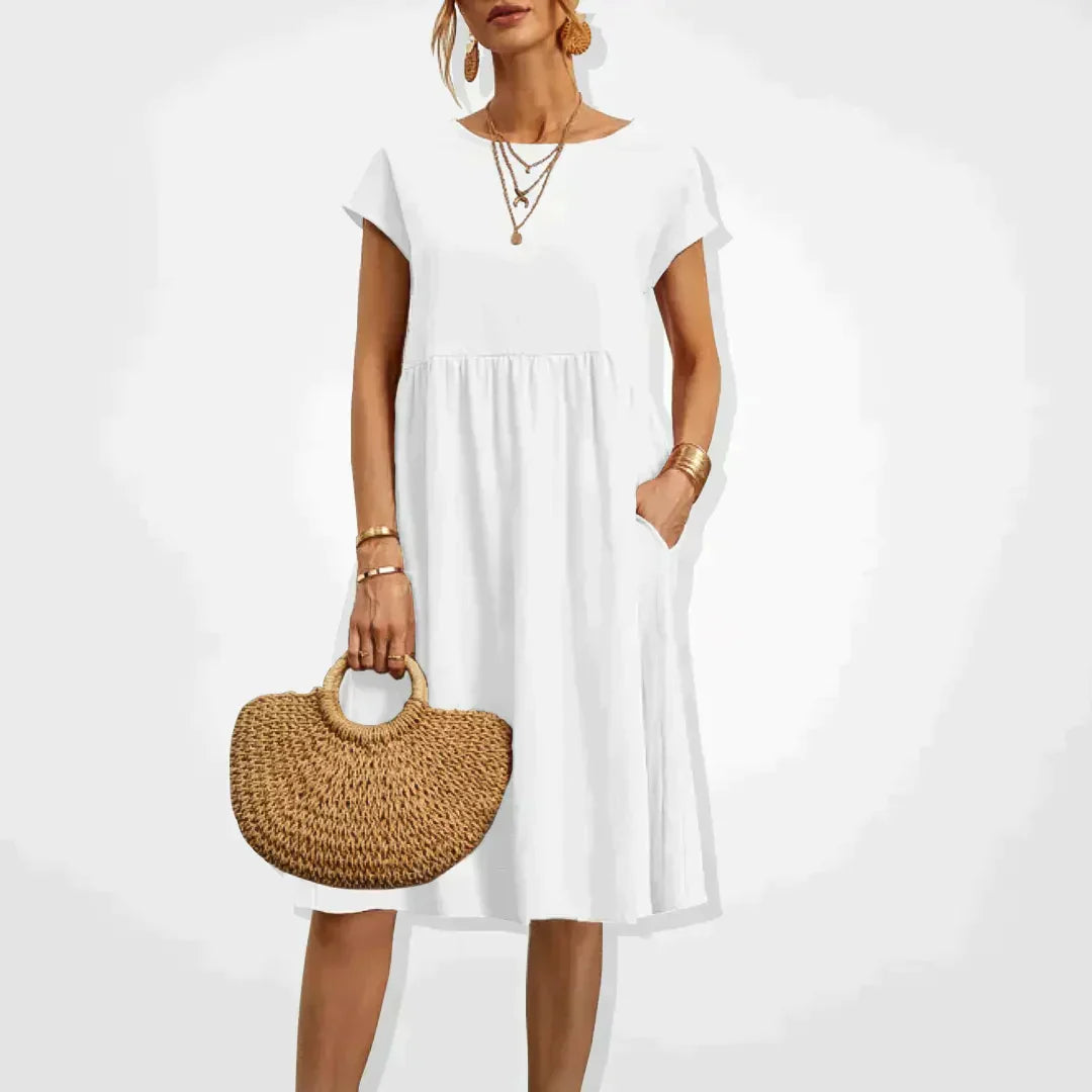 Eveloria Damen Sommerkleid Fließend Elegant