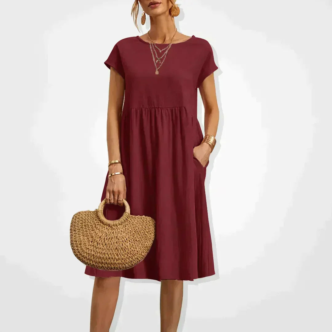 Eveloria Damen Sommerkleid Fließend Elegant