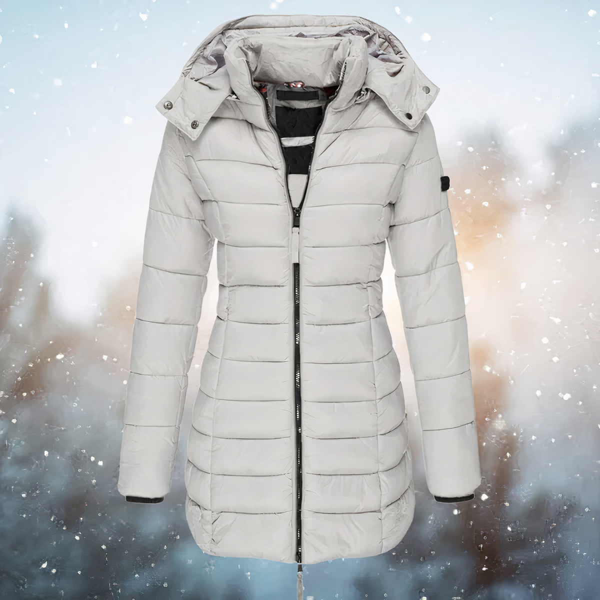 Eveloria Damen Wintermantel Geschnitten Wollstoff
