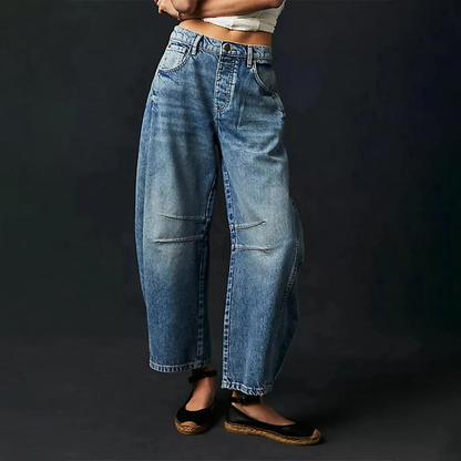 Damen Baggy Jeans Bequem - Eveloria