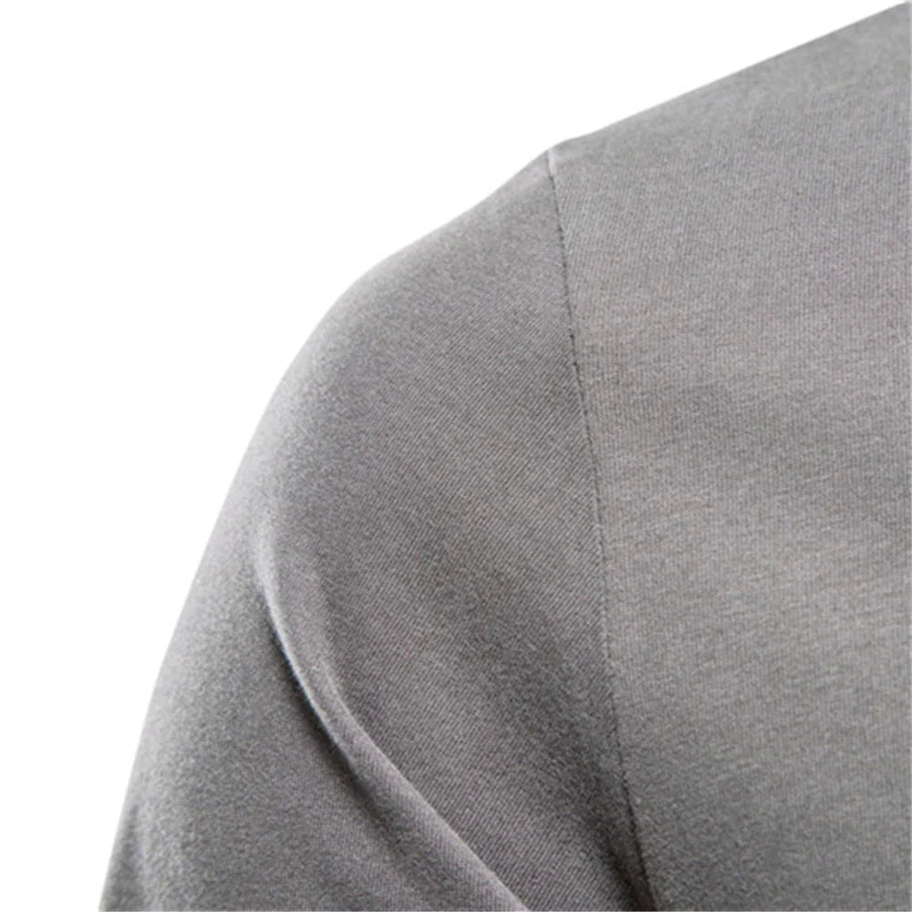 Langarm-T-Shirt | Rundhalsausschnitt | Einfarbig | Langarm-Weste | Herrenbekleidung-Chaps Herrenmode