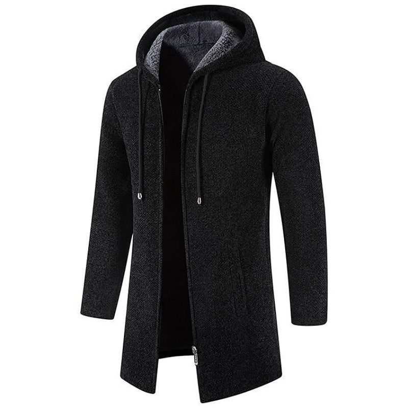 Herren Strickjacke Kapuzenjacke Lang - Eveloria