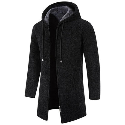 Herren Strickjacke Kapuzenjacke Lang - Eveloria