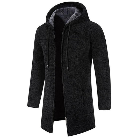 Herren Strickjacke Kapuzenjacke Lang - Eveloria