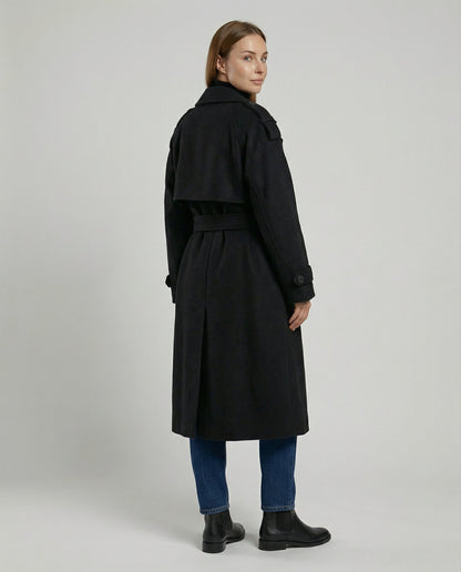 Oversized Damen Winterjacke Wolle