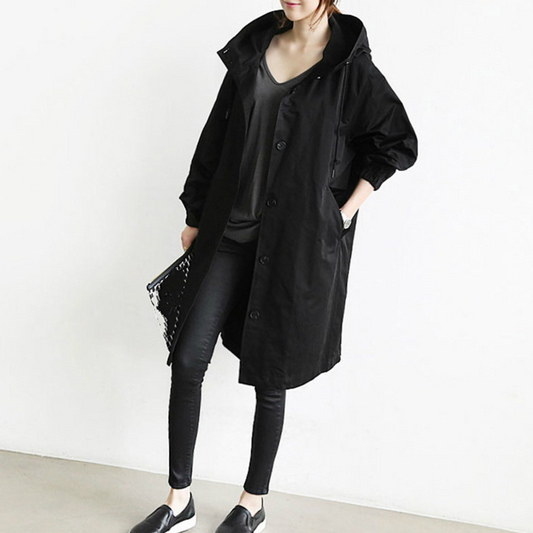 Damen Winterjacke Lang Kapuze Leicht - Eveloria