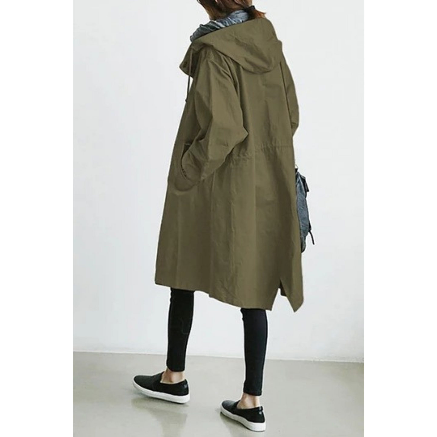 Damen Winterjacke Lang Kapuze Leicht