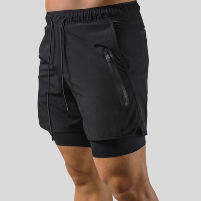 Herren Laufshorts 2-in-1 Sport Shorts mit Taschen - Eveloria