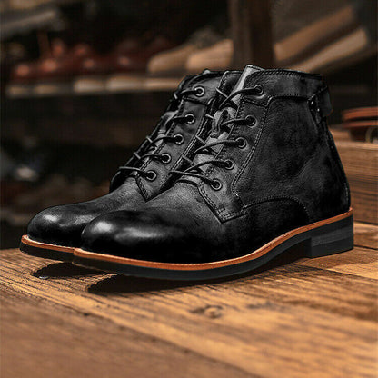 Eveloria Herren Lederstiefel Rutschsicher