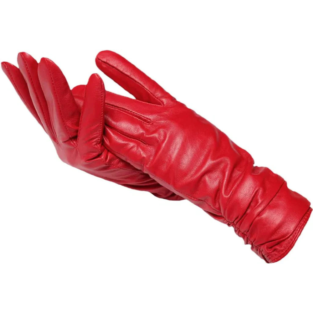 Damen Lederhandschuhe Weiche Wollfütterung