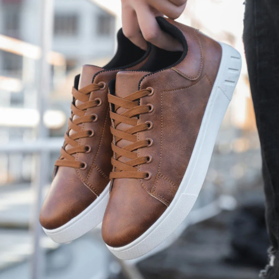 Leder Turnschuhe - Herren Schnürschuhe für den Alltag-Chaps Herrenmode