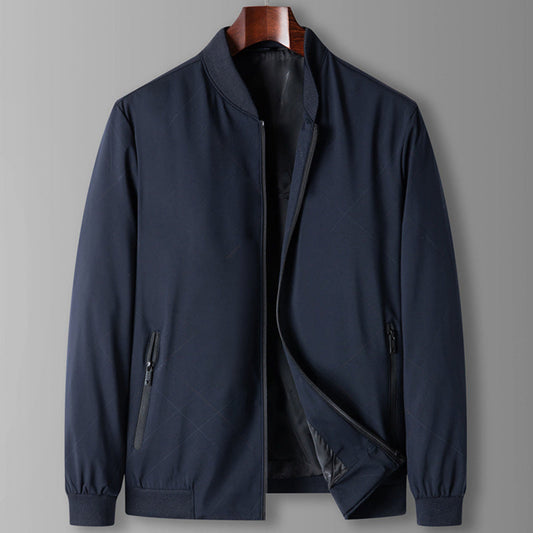 Herren Leichte Windjacke Reißverschluss Schwarz - Eveloria