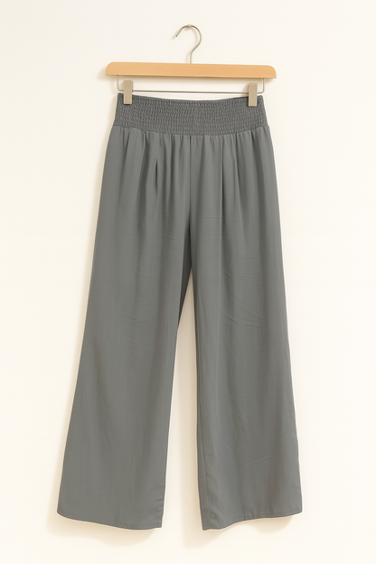 Damen Sommerhose Elastischer High-Waist-Bund - Eveloria