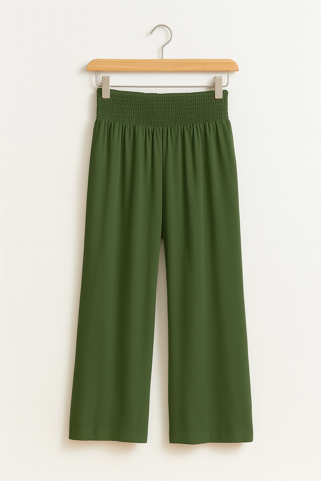 Damen Sommerhose Elastischer High-Waist-Bund