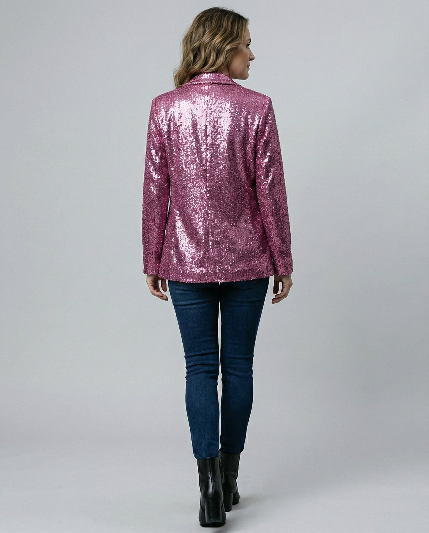 Damen Paillettenblazer Glitzernd
