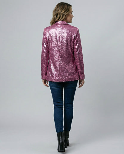 Damen Paillettenblazer Glitzernd