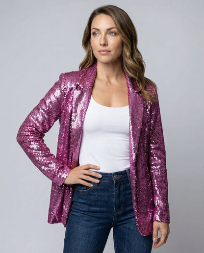 Damen Paillettenblazer Glitzernd - Eveloria