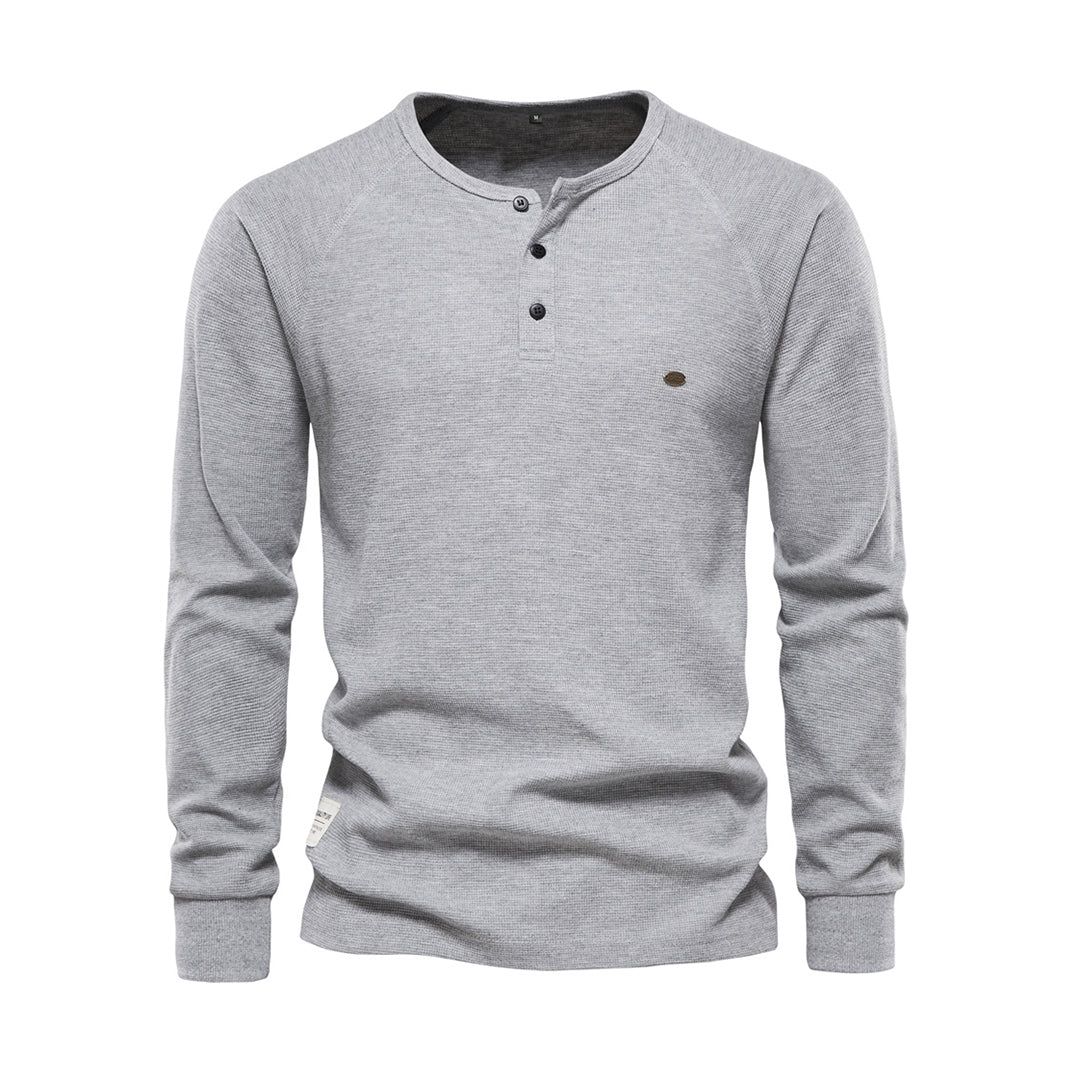 Herren Langarmshirt Atmungsaktives Jersey Weiß
