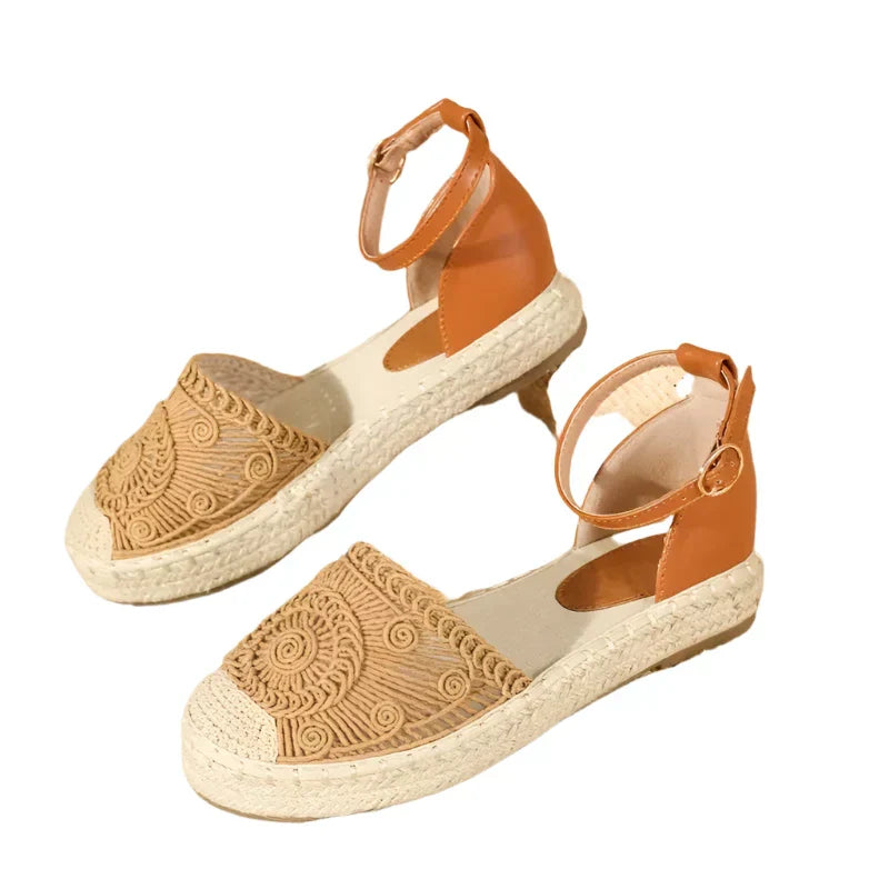 Damen Sommer Sandalen Boho Knöchelriemen