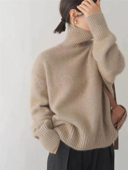 Eveloria Damen Rollkragenpullover Stylisch