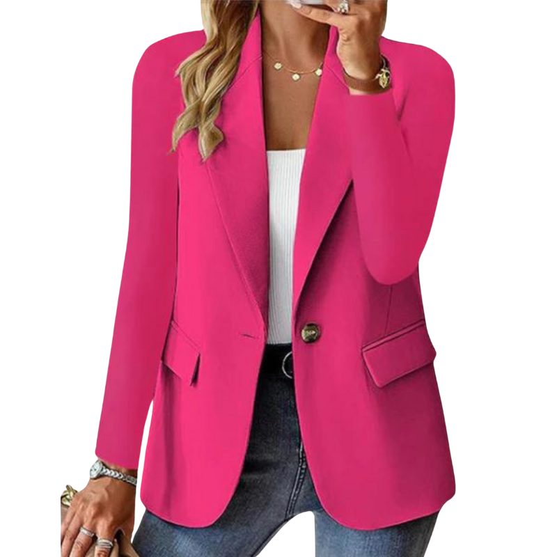 Damen Blazer Ein-Knopf-Verschluss Tailliert Elegant