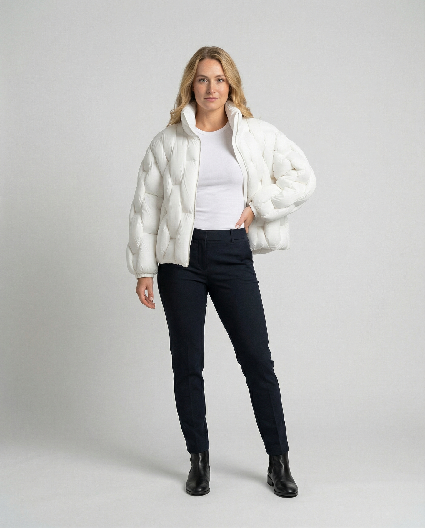 Damen Gefütterte Pufferjacke Warm
