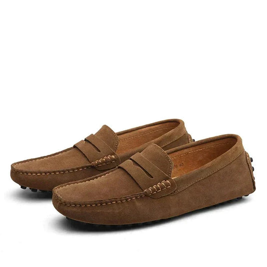 Herren Loafer Wildleder Mokassin Slip-On Schuhe - Eveloria